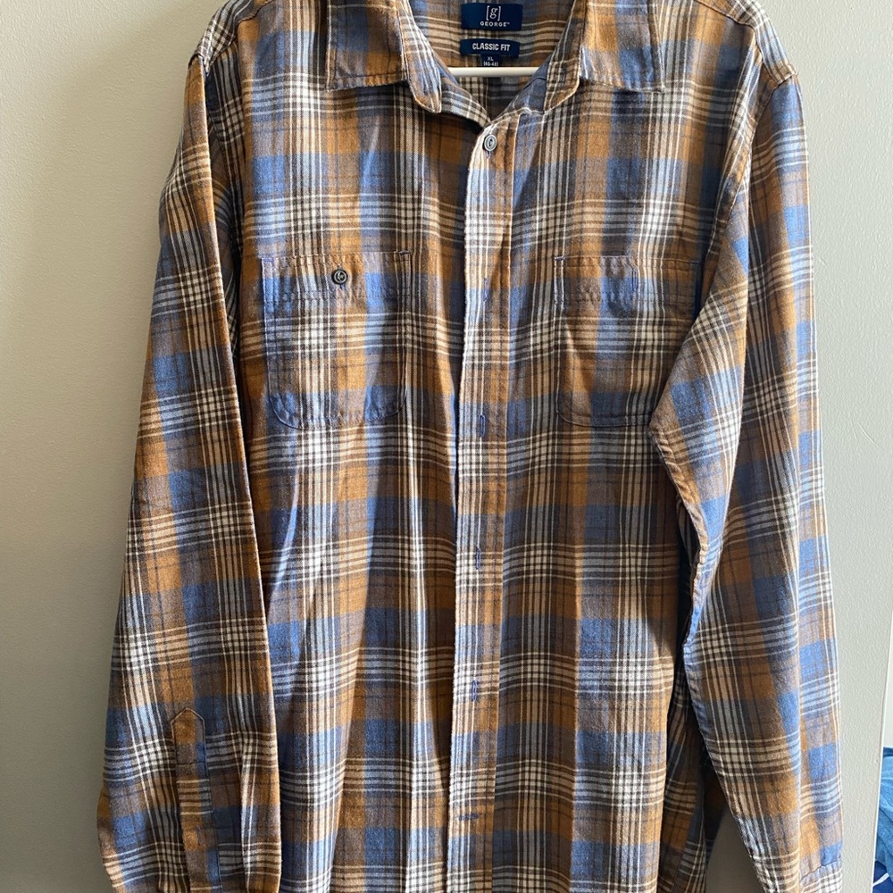 George Classic Fit Men’s XL 46-48 Button Down Shirt
